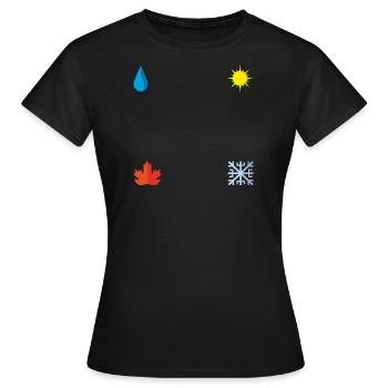 Four seasons - Women's T-Shirt - black - Front - AI Model Female 172 dark (172cm)
