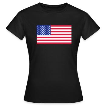 États-Unis - T-shirt Femme - noir - Devant - AI Model Female 172 dark (172cm)