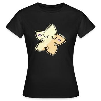 STERNCHEN - Frauen T-Shirt - Schwarz - Vorne - AI Model Female 172 dark (172cm)