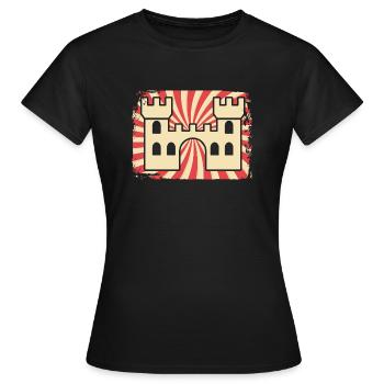 Ritter Burg - T-shirt Femme - noir - Devant - AI Model Female 172 dark (172cm)