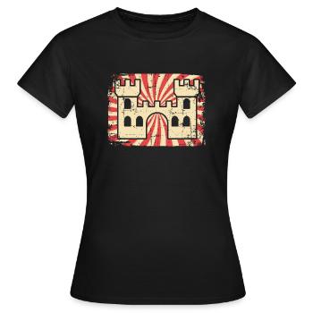 Château - T-shirt Femme - noir - Devant - AI Model Female 172 dark (172cm)
