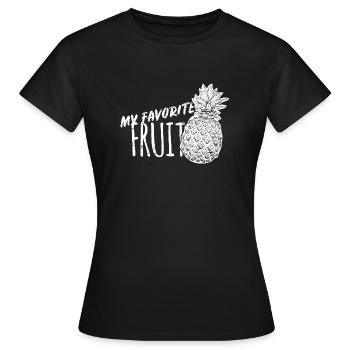 Ananas - T-shirt Femme - noir - Devant - AI Model Female 172 dark (172cm)