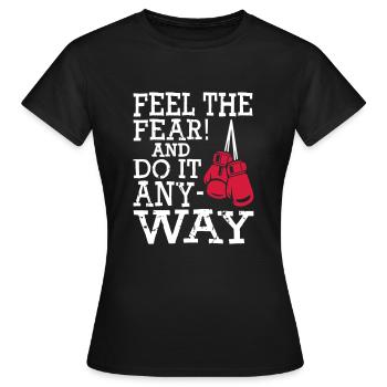 Boxe Boxing - T-shirt Femme - noir - Devant - AI Model Female 172 dark (172cm)