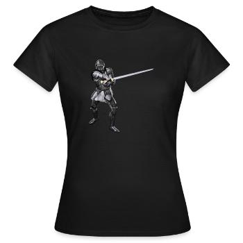 Ritter - Frauen T-Shirt - Schwarz - Vorne - AI Model Female 172 dark (172cm)