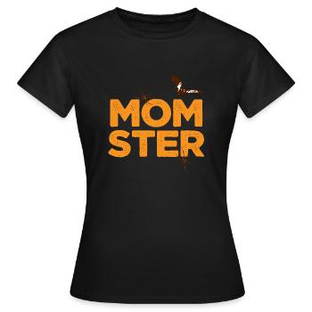 Halloween MOMSTER Mama - Women's T-Shirt - black - Front - AI Model Female 172 dark (172cm)