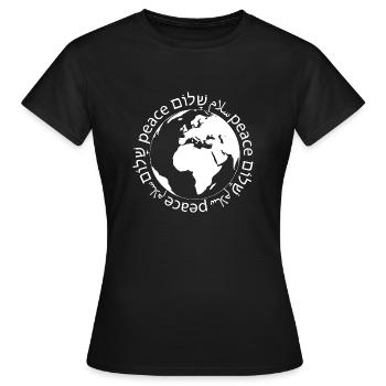 Shalom Paix Salaam Frieden - T-shirt Femme - noir - Devant - AI Model Female 172 dark (172cm)