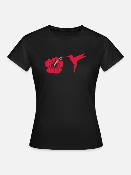 Hibiscus - T-shirt Femme - noir
