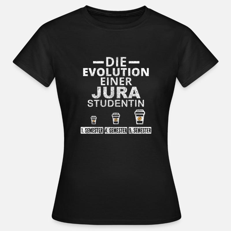 Law student coffee evolution gift - Women's T-Shirt - black