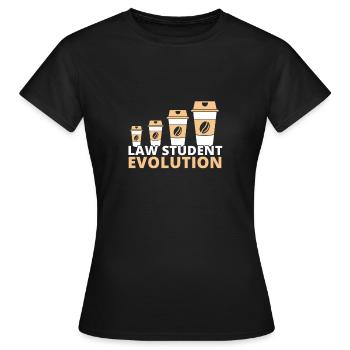 Jura Student Kaffee Lustig - Frauen T-Shirt - Schwarz - Vorne - AI Model Female 172 dark (172cm)