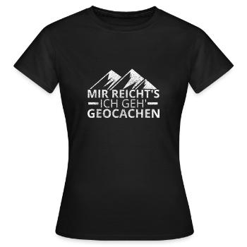Geocachen Geocacher Sort Drôle De Geocache - T-shirt Femme - noir - Devant - AI Model Female 172 dark (172cm)