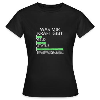 Jurastudium Jurastudent Anwalt Eigentum Besitz - Frauen T-Shirt - Schwarz - Vorne - AI Model Female 172 dark (172cm)