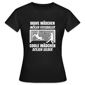 Frauenfussball Geschenk Fußballmannschaft - Frauen T-Shirt - Schwarz - Vorne - AI Model Female 172 dark (172cm)