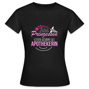 Prinzessin clever getarnt als Apothekerin - Frauen T-Shirt - Schwarz - Vorne - AI Model Female 172 dark (172cm)