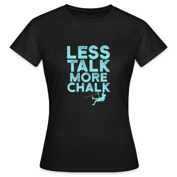 Moins parler plus de craie - T-shirt Femme - noir - Devant - AI Model Female 172 dark (172cm)