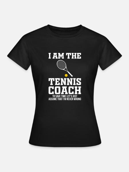 Tennis Coach Tennis Coach Grappig geschenk - Vrouwen T-shirt - zwart