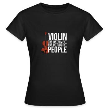 Violoniste violoniste - T-shirt Femme - noir - Devant - AI Model Female 172 dark (172cm)