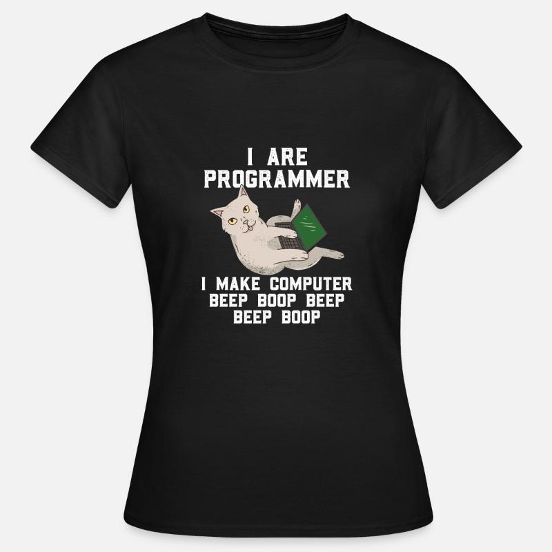 Programmer cat - Women's T-Shirt - black