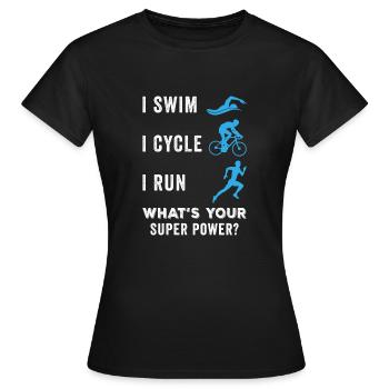 Triathlète - T-shirt Femme - noir - Devant - AI Model Female 172 dark (172cm)
