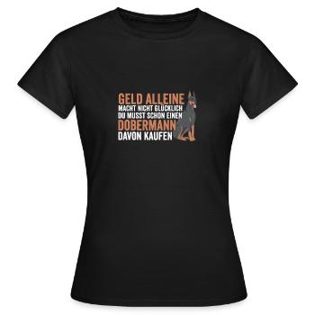 Dobermann Besitzer Geschenk - Frauen T-Shirt - Schwarz - Vorne - AI Model Female 172 dark (172cm)