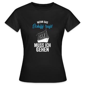 Kreuzfahrer Kreuzfahrtschiff Geschenkidee - Frauen T-Shirt - Schwarz - Vorne - AI Model Female 172 dark (172cm)