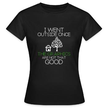 Programmer Funny gift idea - Women's T-Shirt - black - Front - AI Model Female 172 dark (172cm)