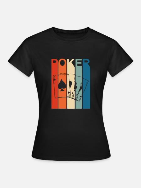 Poker-Vintage-Retro-Design - Frauen T-Shirt - Schwarz