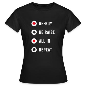 Cadeau de poker Texas Holdem - T-shirt Femme - noir - Devant - AI Model Female 172 dark (172cm)