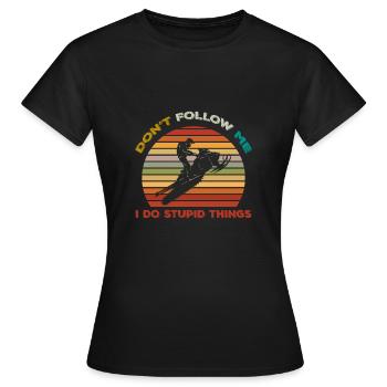 Motoneige Motoneige - T-shirt Femme - noir - Devant - AI Model Female 172 dark (172cm)
