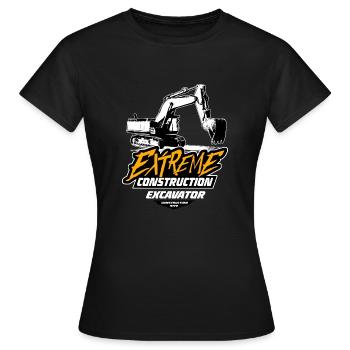 Pelles sur chenilles - pelles hydrauliques - pelles sur chenilles - T-shirt Femme - noir - Devant - AI Model Female 172 dark (172cm)