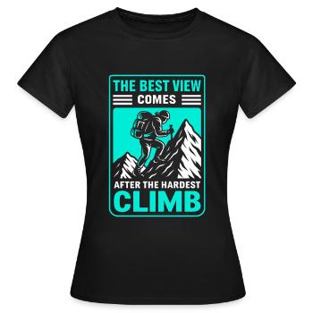 Meilleure vue après une visite difficile - T-shirt Femme - noir - Devant - AI Model Female 172 dark (172cm)
