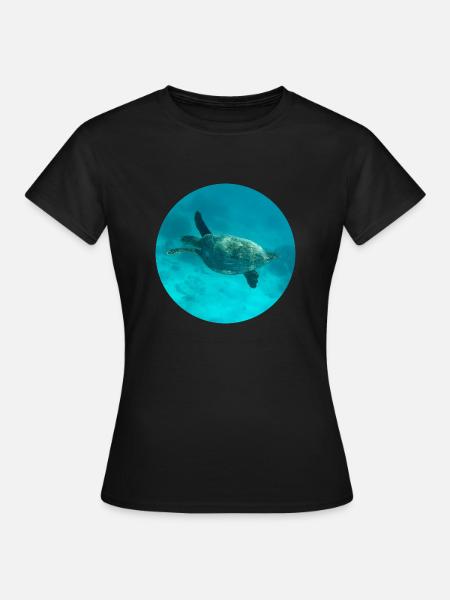 Sea Turtle - Frauen T-Shirt - Schwarz