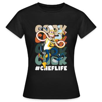 Küchenchef Restaurant Sternekoch - Frauen T-Shirt - Schwarz - Vorne - AI Model Female 172 dark (172cm)