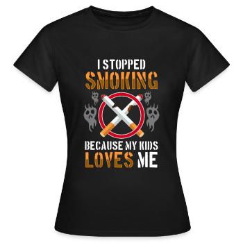 Santé non-fumeur - T-shirt Femme - noir - Devant - AI Model Female 172 dark (172cm)