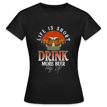 Celebration Birthday Drink Celebrate - Women's T-Shirt - black - Front - AI Model Female 172 dark (172cm)