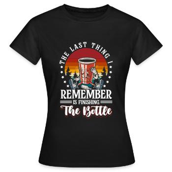 Feier Alkohol Party machen Abfeiern - Frauen T-Shirt - Schwarz - Vorne - AI Model Female 172 dark (172cm)