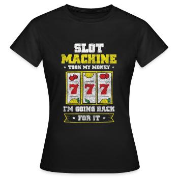 Glücksspiel Automat Glücksschiene Symbole - Frauen T-Shirt - Schwarz - Vorne - AI Model Female 172 dark (172cm)