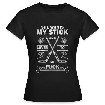 Eishockey Schlittschuhe Trainer Wintersport - Frauen T-Shirt - Schwarz - Vorne - AI Model Female 172 dark (172cm)