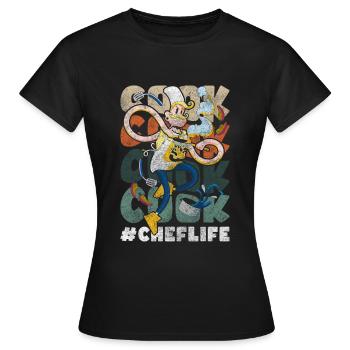 Koch Chef Kochkunst Geschmack - Frauen T-Shirt - Schwarz - Vorne - AI Model Female 172 dark (172cm)