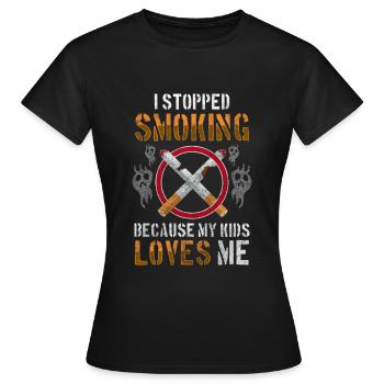 À la recherche du gagnant Discipline Ne pas fumer - T-shirt Femme - noir - Devant - AI Model Female 172 dark (172cm)