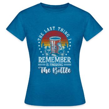 Party Freunde Mädelsabend Gemeinschaft - Frauen T-Shirt - Antikblaues Saphir meliert - Vorne - AI Model Female 172 dark (172cm)