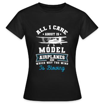Maquette d’avion Pilote d’avion Maquette - T-shirt Femme - noir - Devant - AI Model Female 172 dark (172cm)