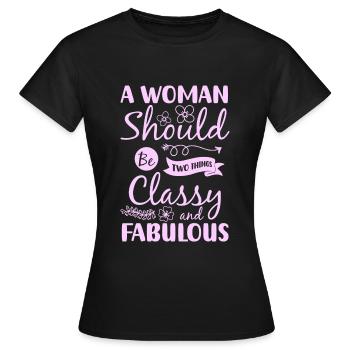Shopping Individuel Style de vie - T-shirt Femme - noir - Devant - AI Model Female 172 dark (172cm)