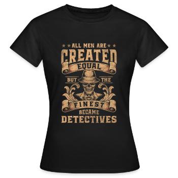 Detektiv Hinweis Fährte Geheimagent - Frauen T-Shirt - Schwarz - Vorne - AI Model Female 172 dark (172cm)