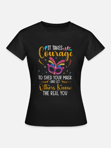 Maskenball Schutz - Frauen T-Shirt - Schwarz