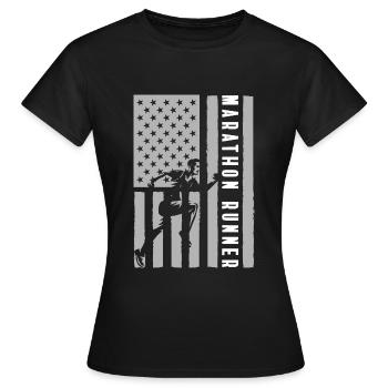 Läufer Fitness Jogging Wettbewerb - Frauen T-Shirt - Schwarz - Vorne - AI Model Female 172 dark (172cm)