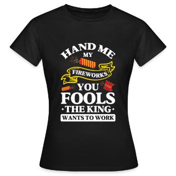 Feuerwerk Böller Feuerwerkskörper Fankurve - Frauen T-Shirt - Schwarz - Vorne - AI Model Female 172 dark (172cm)