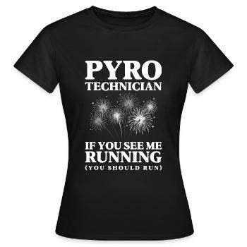 Célébration du football du Nouvel An Pyro - T-shirt Femme - noir - Devant - AI Model Female 172 dark (172cm)