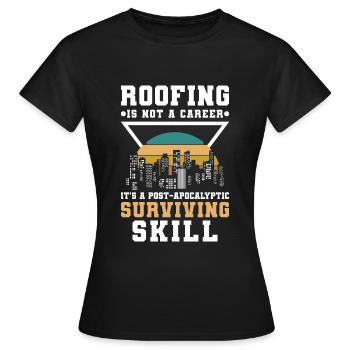 Maître Couvreur Chantier - T-shirt Femme - noir - Devant - AI Model Female 172 dark (172cm)