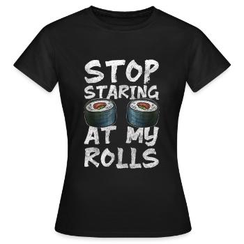 Japanisch Niedlich Soja Esskultur - Frauen T-Shirt - Schwarz - Vorne - AI Model Female 172 dark (172cm)