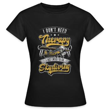 Parachutisme chute libre avion vol - T-shirt Femme - noir - Devant - AI Model Female 172 dark (172cm)
